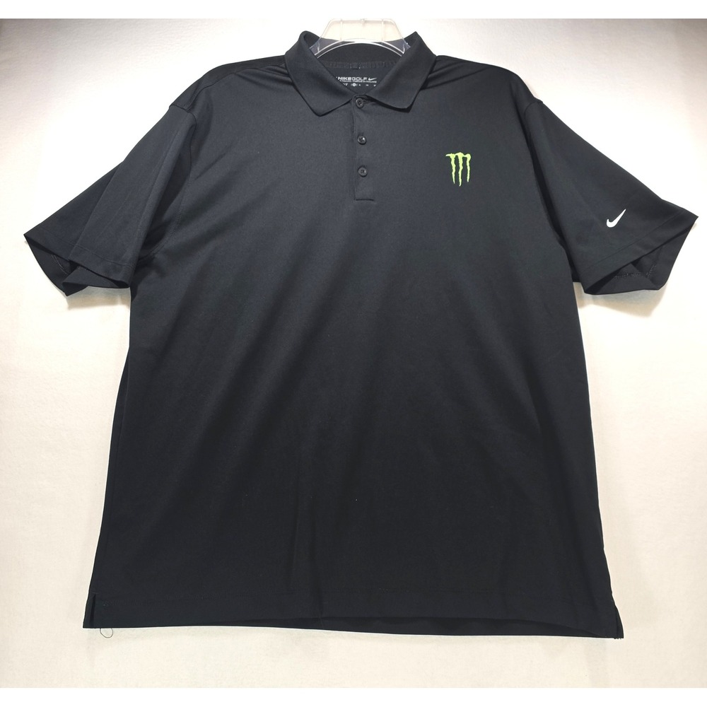 Nike Golf Monster Energy Dri-FIT Polo Shirt Black Mens XL 358324-010